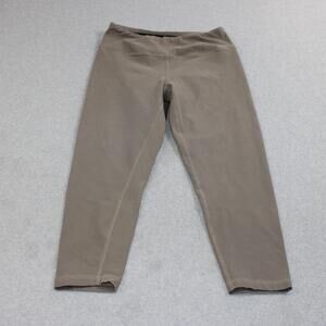 MATE The Label Organic Cotton Legging Women Large Brown High Rise Capri Yoga Gym